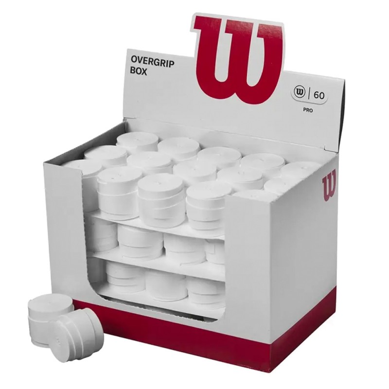 Cubo Wilson 60 overgrips Pro blancos Cubo Wilson 60 overgrips Pro blancos