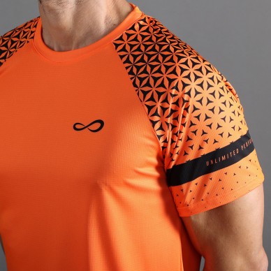 camiseta Endless Feisty Geo naranja