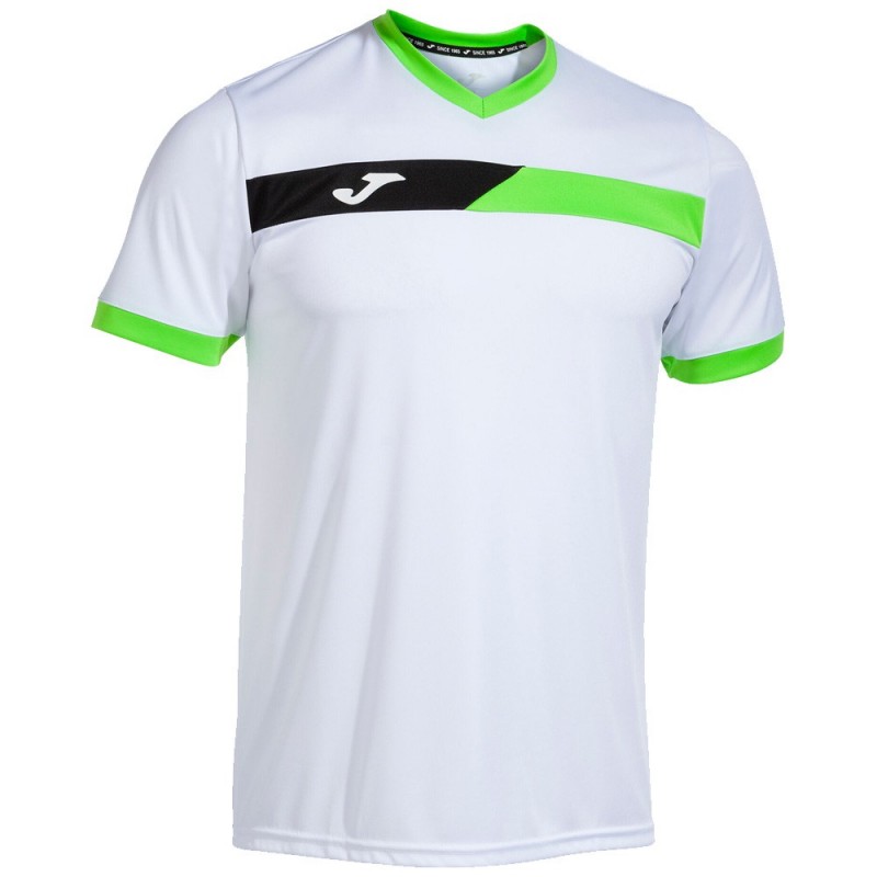 camiseta Joma Court blanco verde fluor camiseta Joma Court blanco verde fluor