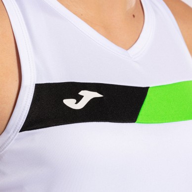camiseta Joma Court blanco verde fluor