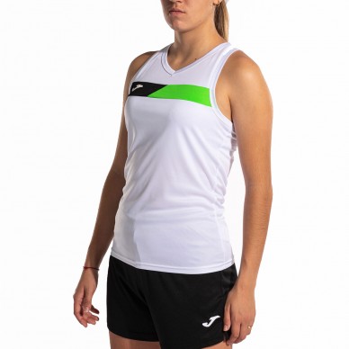 camiseta Joma Court blanco verde fluor
