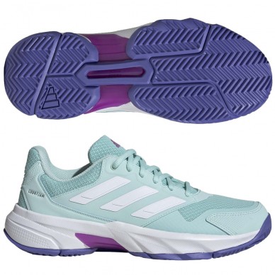 zapatillas Adidas Courtjam Control W semi flash aqua 2024