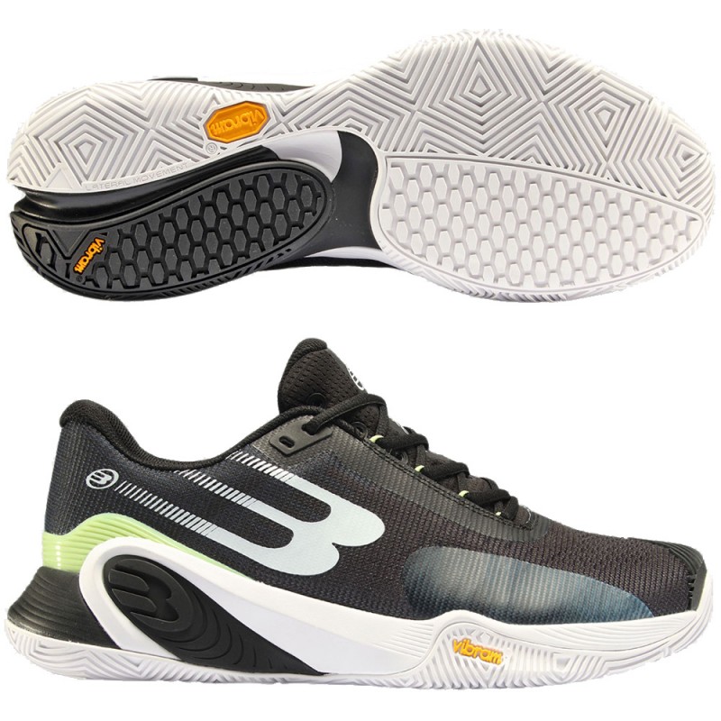 zapatillas Bullpadel Hack Vibram 24I black green 2024 zapatillas Bullpadel Hack Vibram 24I black green 2024
