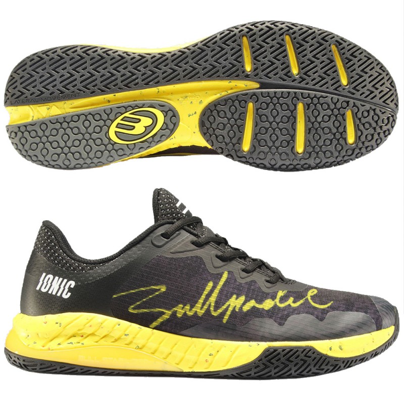 zapatillas Bullpadel Ionic 24I black yellow 2024 zapatillas Bullpadel Ionic 24I black yellow 2024