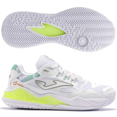 zapatillas Joma Spin Lady 2402 white green 2024