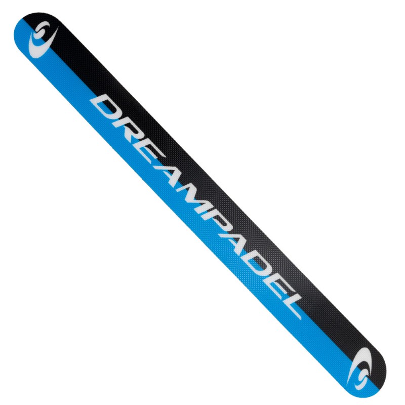 Protector Dreampadel logo rayas negro azul