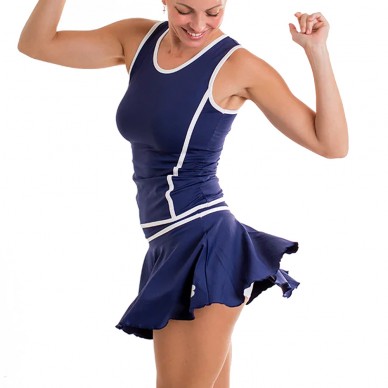 Falda BB Court azul blanco