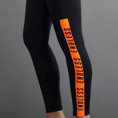 Mallas Endless Syncro negro naranja