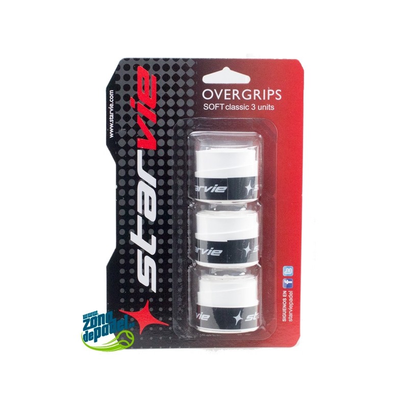 3 Overgrips Star Vie Classic Blancos