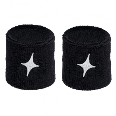 Muñequeras Star Vie Star negra logo blanco