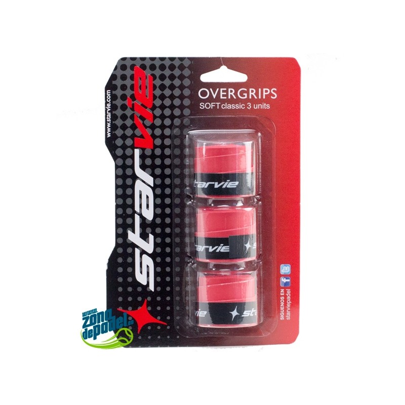 3 Overgrips Star Vie Classic Rojos 3 Overgrips Star Vie Classic Rojos