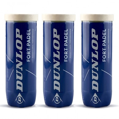 Pack 3 botes pelotas Dunlop Fort Padel