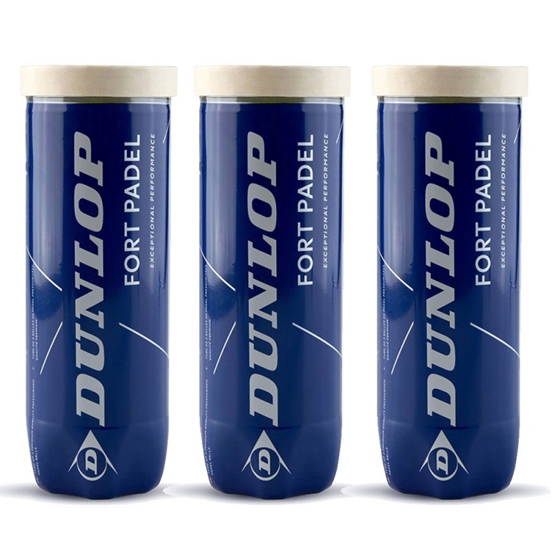 Pack 3 botes pelotas Dunlop Fort Padel