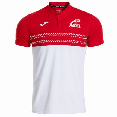 Polo Joma A1 Padel blanco rojo