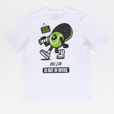 Camiseta Lok Out Of Office By Mr. M blanca