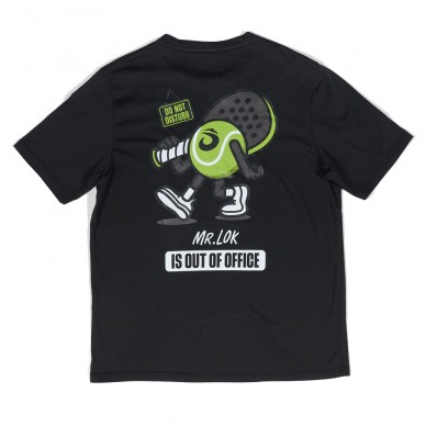 Camiseta Lok Out Of Office By Mr. M negra