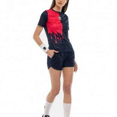 Camiseta Hydrogen Drip Tech azul marino fucsia fluor