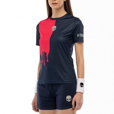 Camiseta Hydrogen Drip Tech azul marino fucsia fluor