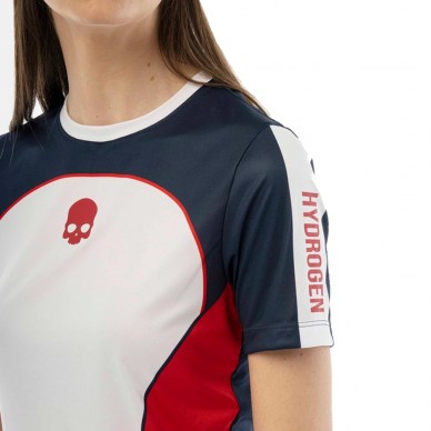 Camiseta Hydrogen Heritage Tech blanco rojo azul marino