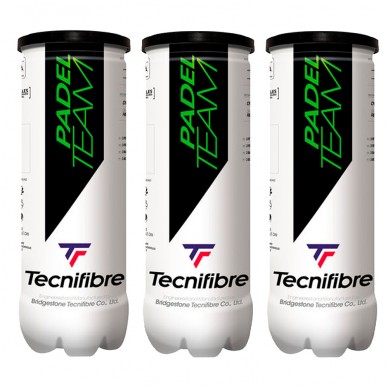 Pack 3 botes pelotas Tecnifibre Padel Team