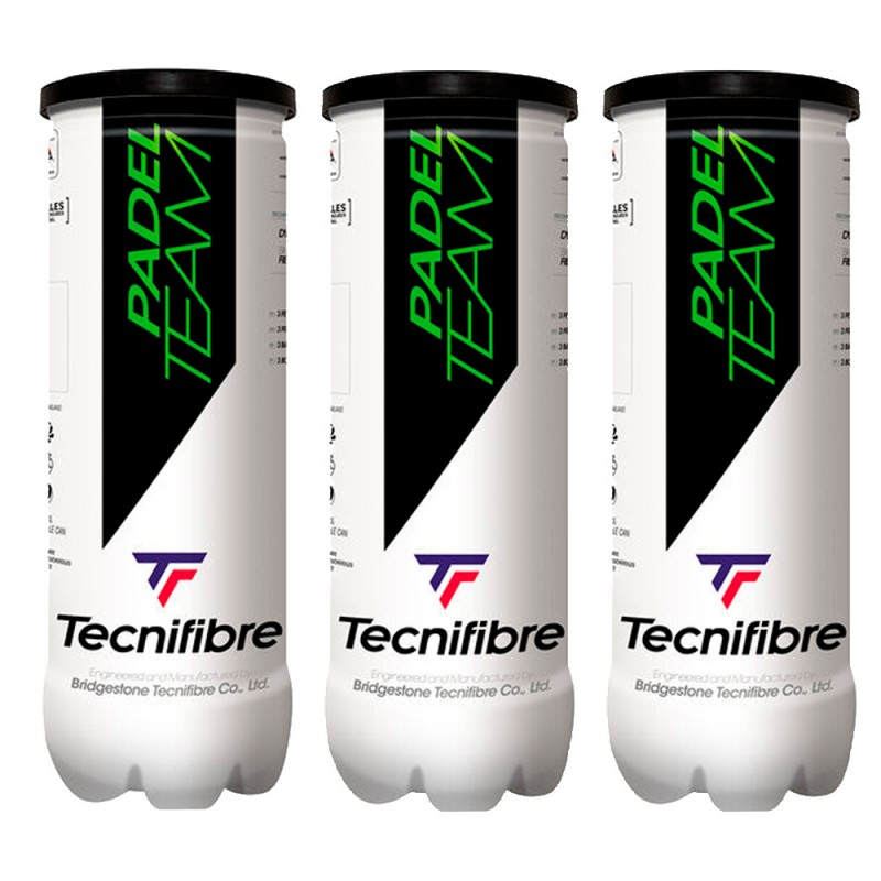 Pack 3 botes pelotas Tecnifibre Padel Team