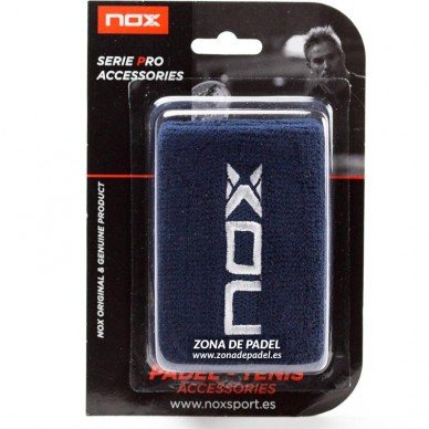 Muñequeras Nox azules logo blanco
