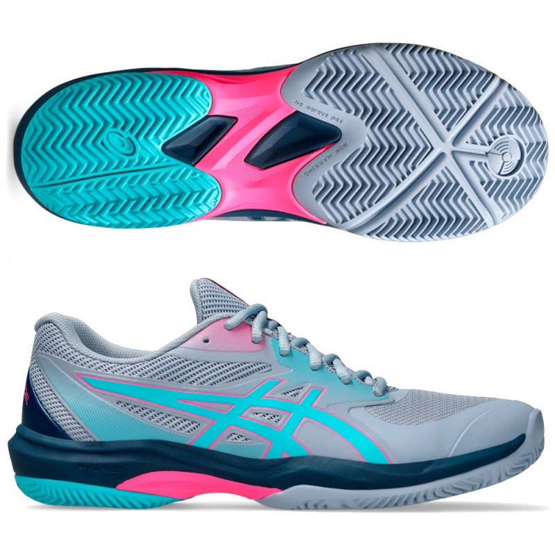 Zapatillas Asics Game FF Padel grey blue energy aqua 2025 Zapatillas Asics Game FF Padel grey blue energy aqua 2025