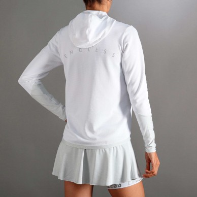 Sudadera Endless Breath Line White Silver