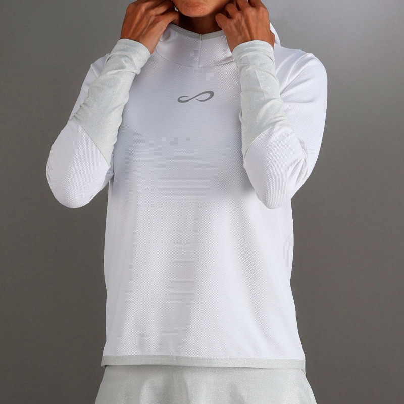 Sudadera Endless Breath Line White Silver