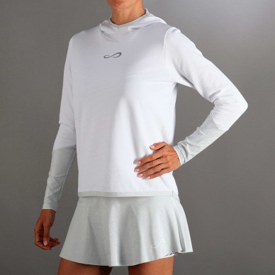 Sudadera Endless Breath Line White Silver