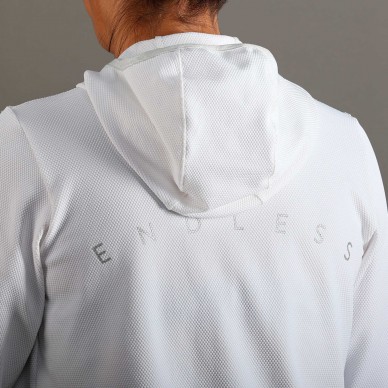 Sudadera Endless Breath Line White Silver