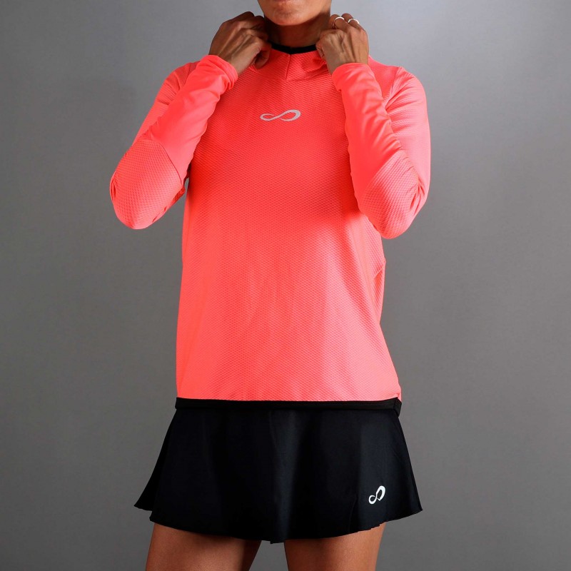 Sudadera Endless Breath Line Bright Coral