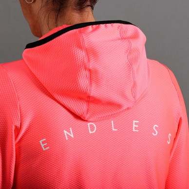 Sudadera Endless Breath Line Bright Coral