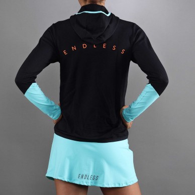 Sudadera Endless Breath Line Black Aqua