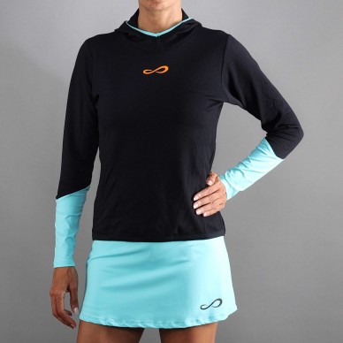 Sudadera Endless Breath Line Black Aqua