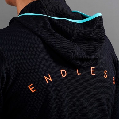 Sudadera Endless Breath Line Black Aqua