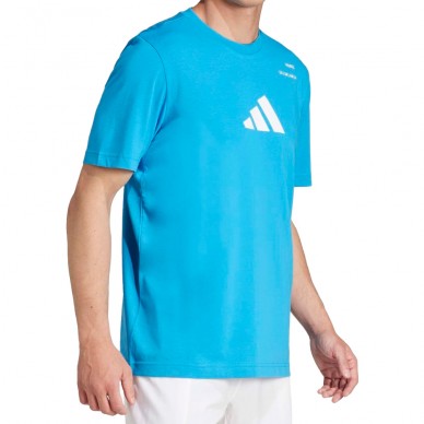 Camiseta Adidas M Padel azul claro