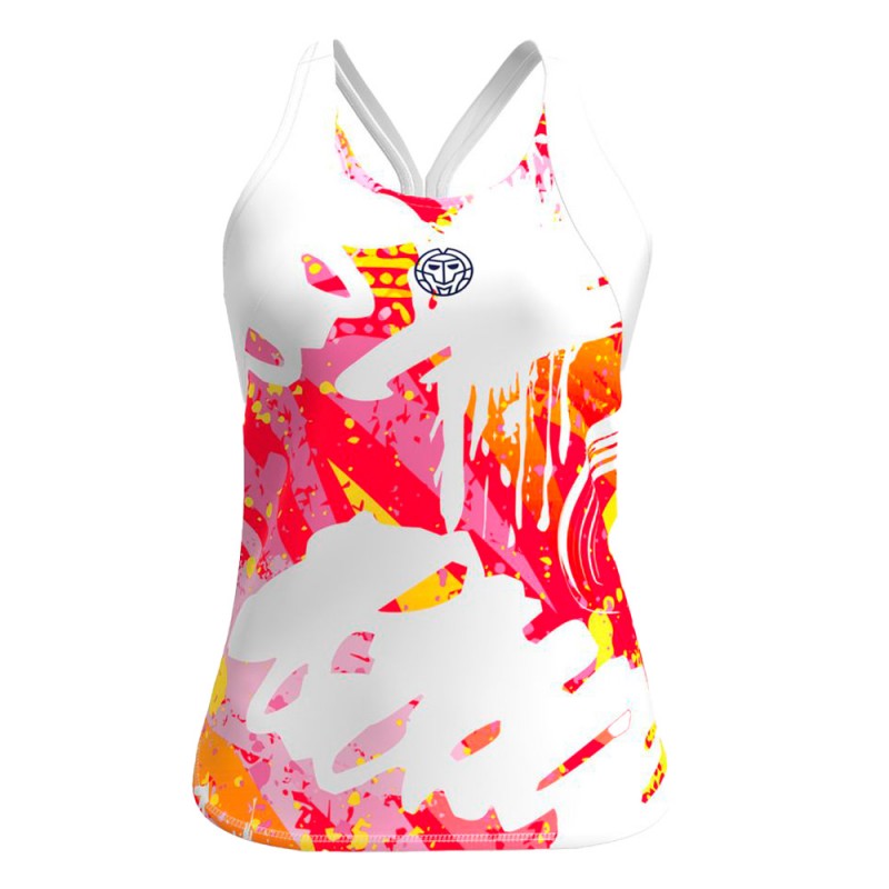 Camiseta Bidi Badu Wild Arts Tank blanca rosa
