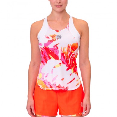 Camiseta Bidi Badu Wild Arts Tank blanca rosa