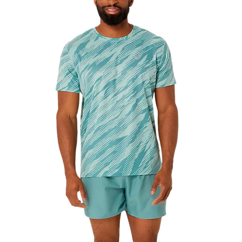 Camiseta Asics Core All over Print SS Top oasis green