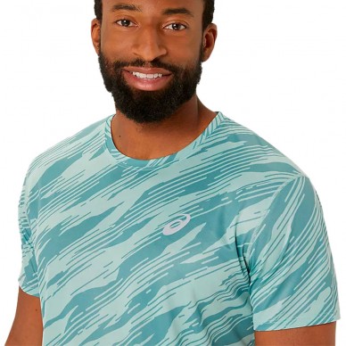 Camiseta Asics Core All over Print SS Top oasis green