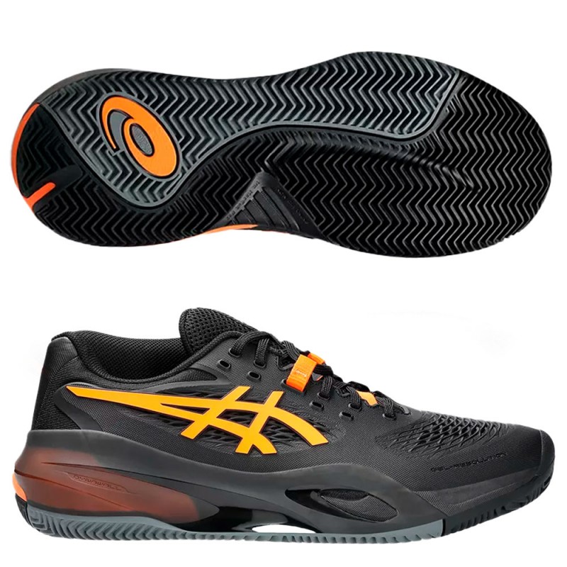 Zapatillas Asics Gel Resolution X Clay black shocking orange 2025
