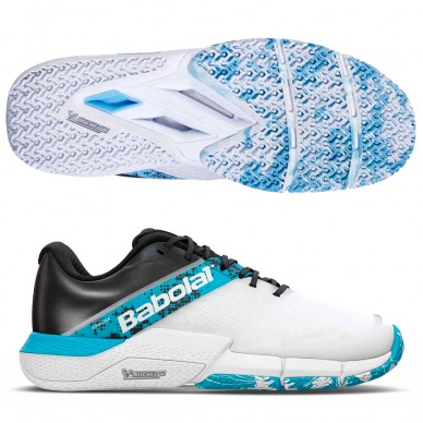 Zapatillas Babolat Movea 2 Men white cyan blue 2025