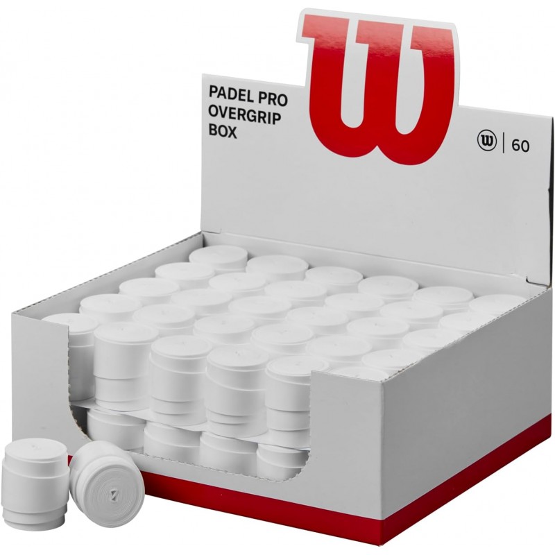 Cubo Wilson Padel Pro 60 overgrips blancos Cubo Wilson Padel Pro 60 overgrips blancos