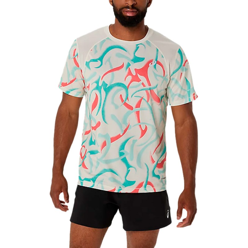 Camiseta Asics Road All Over SS Top Print multicolor