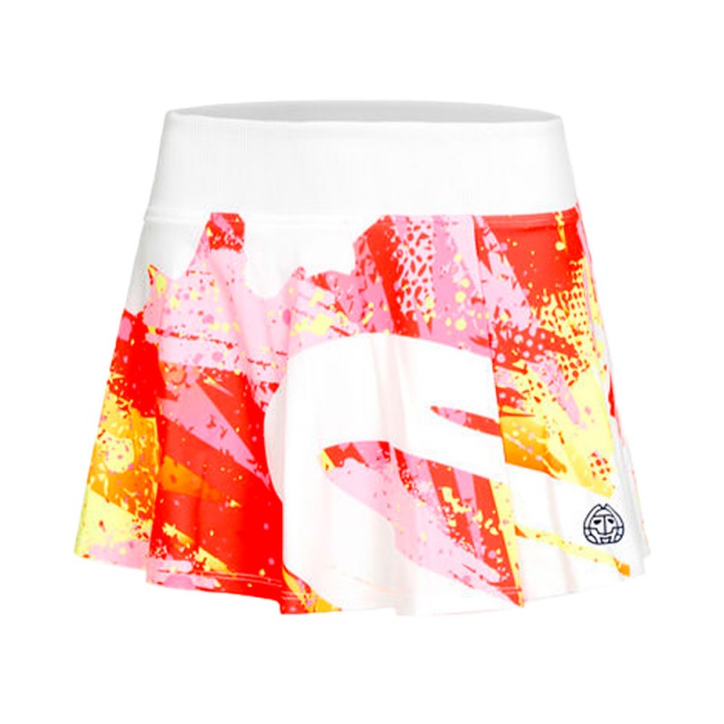 Falda Bidi Badu Wild Arts Printed Wavy blanco rosa Falda Bidi Badu Wild Arts Printed Wavy blanco rosa