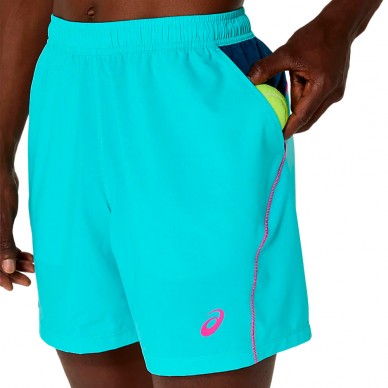 Short Asics Padel Court 7IN azul turquesa