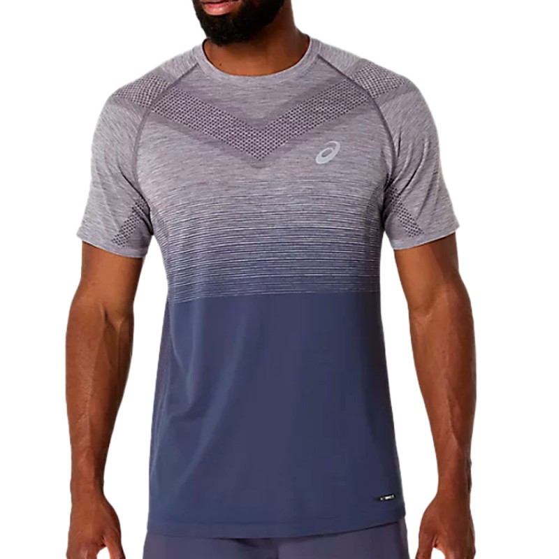 Camiseta Asics Seamless SS Top gris azul Camiseta Asics Seamless SS Top gris azul