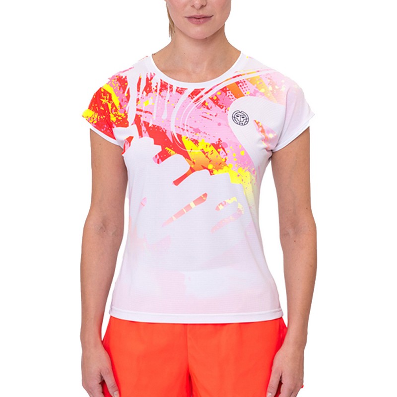 Camiseta Bidi Badu Wild Arts Capsleeve blanca rosa