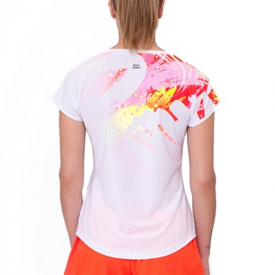 Camiseta Bidi Badu Wild Arts Capsleeve blanca rosa